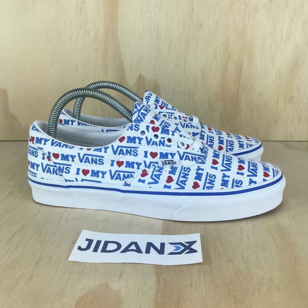 NEW Vans Era I Heart Vans True White Blue